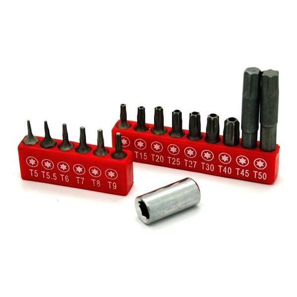 Hofftech Bitset Torx Chroom Vanadium (16 delig) Hofftech Bitset Torx Chroom Vanadium (16 delig)