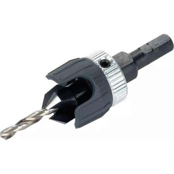 Wolfcraft 2544000 HSS Centreerboor met verzinkboor en dieptestop - Zeskant - 3,2-12mm