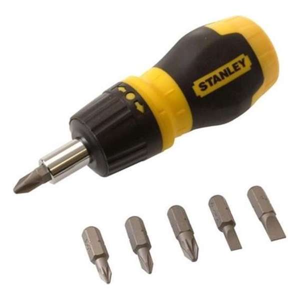 Stanley - Multibit Stubby Schroevendraaier met ratel