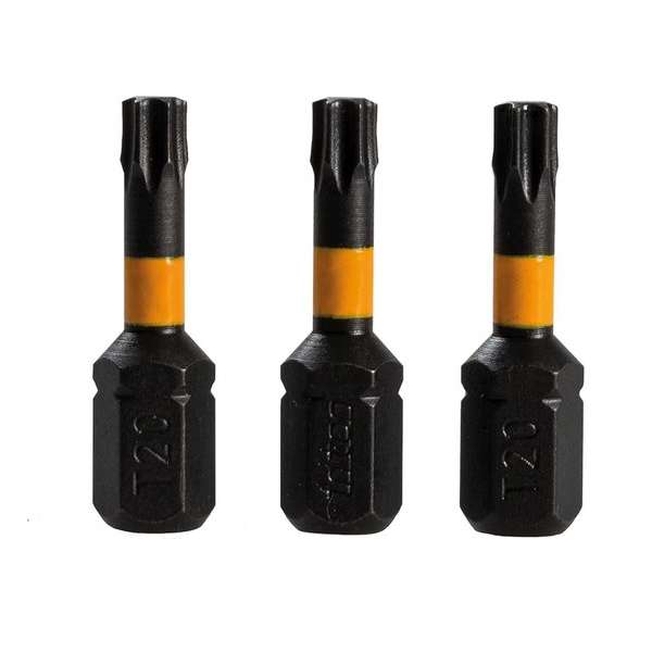 Torx T20 impact schroefbit, 3 pk. 25 mm Torx T20 impact schroefbit, 3 pk. 25 mm