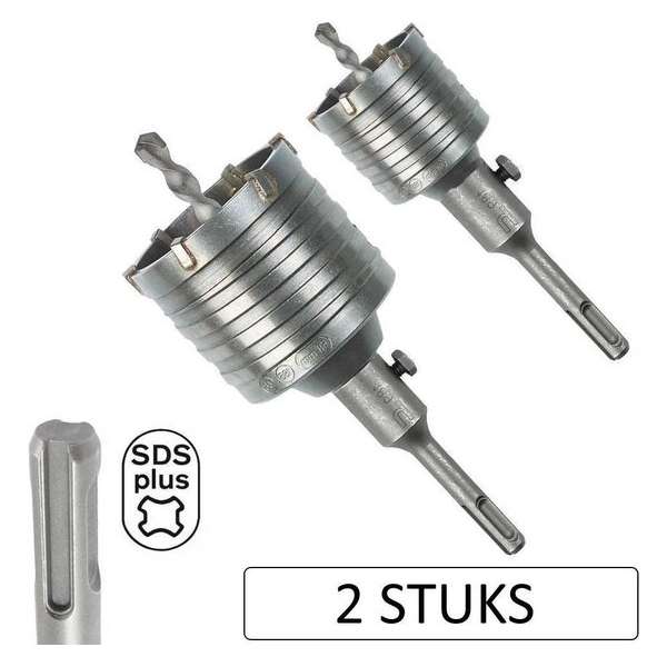 StahlKaiser Dozenboor 80mm+65 mm. SDS Plus / SDS+ Voor Steen StahlKaiser Dozenboor 80mm+65 mm. SDS Plus / SDS+ Voor Steen
