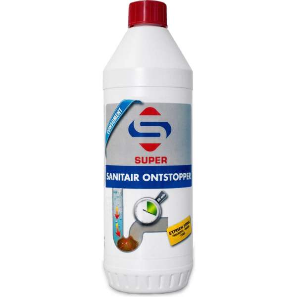 SUPER Sanitair Ontstopper 1L DE KRACHTIGSTE ONTSTOPPER VOOR CONSUMENTEN! SUPER Sanitair Ontstopper 1L DE KRACHTIGSTE ONTSTOPPER VOOR CONSUMENTEN!