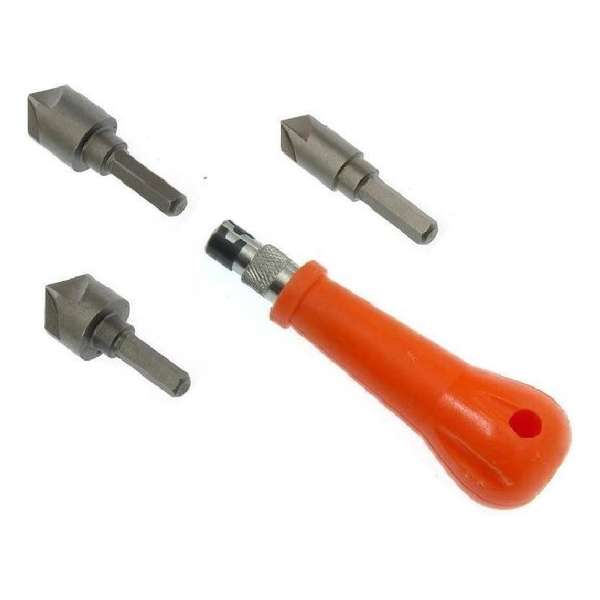 Hofftech Verzinkboor handvat 12 mm, 16 mm, 19 mm. (4 delig) Hofftech Verzinkboor handvat 12 mm, 16 mm, 19 mm. (4 delig)