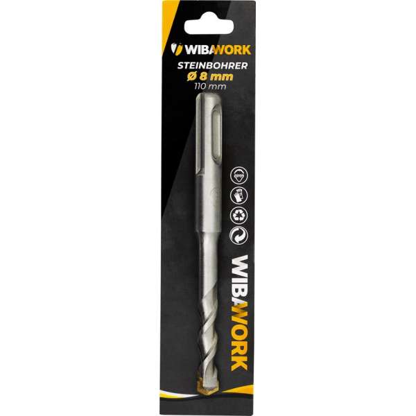 WiBaWork - 3-delige Steen/Betonboor SDS Set - 6mm-8mm-10mm. Set van 3 boren - Hoogwaardige kwaliteit WiBaWork - 3-delige Steen/Betonboor SDS Set - 6mm-8mm-10mm. Set van 3 boren - Hoogwaardige kwaliteit