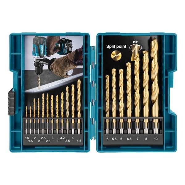 Makita D-67527 Metaalborenset 19-delig Makita D-67527 Metaalborenset 19-delig