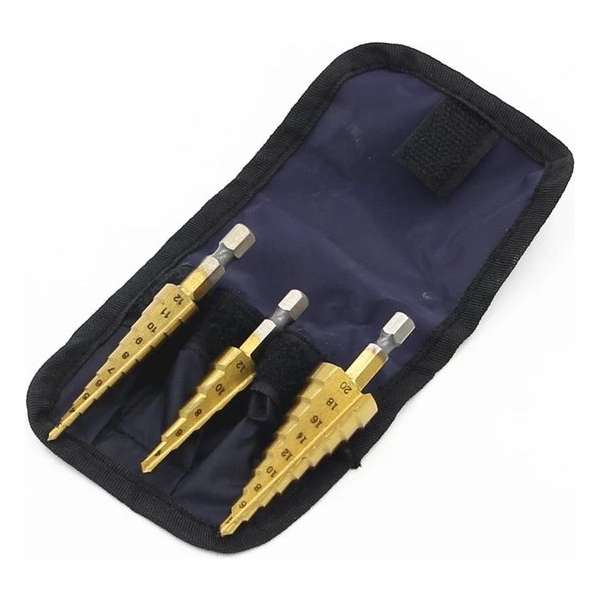 HSS Stappenboor set 3 t/m 20mm HSS Stappenboor set 3 t/m 20mm