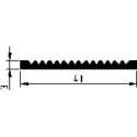 Luvema Slijtstrip alu brute 40x3mm geboord