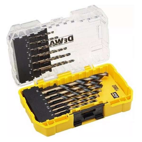 Dewalt DT70728QZ 19-delige HSS-Borenset in cassette - 1-10mm Dewalt DT70728QZ 19-delige HSS-Borenset in cassette - 1-10mm