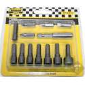 Bitdopset, bitset 13 delig, Bitdop, 5, 5.5, 6, 7, 8, 9, 10 en 11mm, 60mm lang verlengstuk