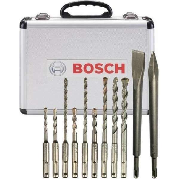 Bosch drill and chisel set SDSPlus 11pcs. in Case Bosch drill and chisel set SDSPlus 11pcs. in Case