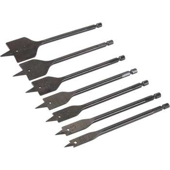 Silverline Platte Speedboor Set 10 t/m 40 mm. - 7 Delig