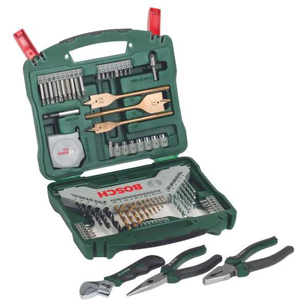 Bosch X-Line borenset - 70-delig - Titanium Plus Serie - Voor hout, metaal en steen - Met gratis handgereedschap Bosch X-Line borenset - 70-delig - Titanium Plus Serie - Voor hout, metaal en steen - Met gratis handgereedschap