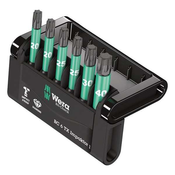 Wera 05057693001 6-delige Bit-Check 6 Impaktor 1 Bitset - Torx Wera 05057693001 6-delige Bit-Check 6 Impaktor 1 Bitset - Torx