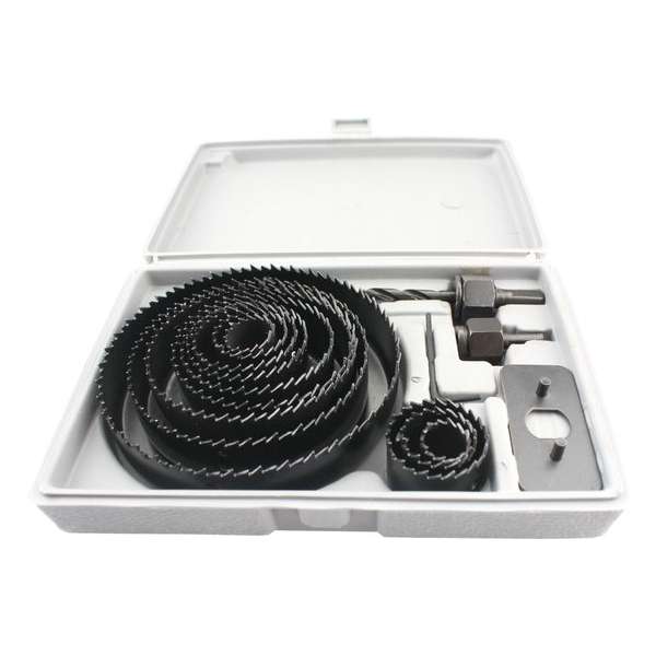 GS gatenzaagset 16-delig - set metalen gatenzagen in opbergbox met accessoires GS gatenzaagset 16-delig - set metalen gatenzagen in opbergbox met accessoires