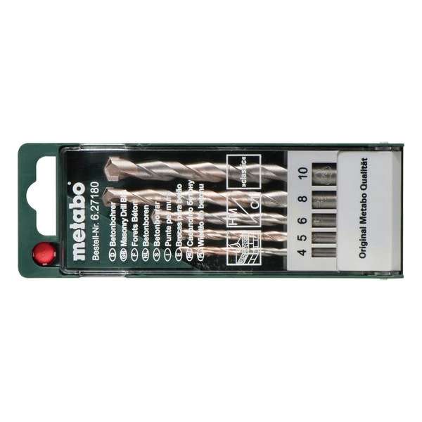 Metabo 627180000 5 delige betonborenset in cassette Metabo 627180000 5 delige betonborenset in cassette
