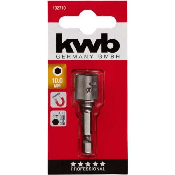 KWB - Bit dop - 10mm - zeskant - magnetisch KWB - Bit dop - 10mm - zeskant - magnetisch