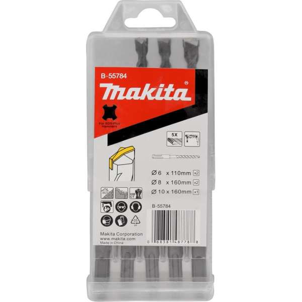 Makita B-55784 PBS: borenset 5-delig SDS-PLUS Makita B-55784 PBS: borenset 5-delig SDS-PLUS