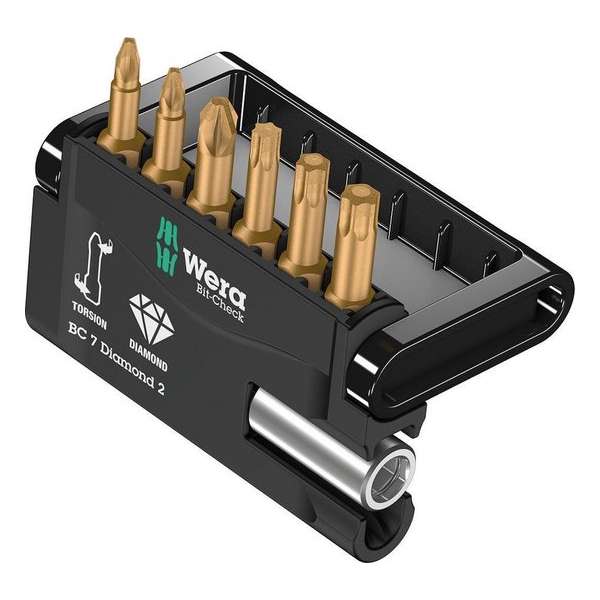WERA - Bit check - BC 7 - Diamond 2 - bitset - 7 delig WERA - Bit check - BC 7 - Diamond 2 - bitset - 7 delig