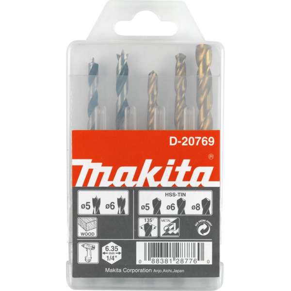 Makita D-20769 Borenset 1/4 Vorm E Makita D-20769 Borenset 1/4 Vorm E