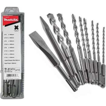 Makita D-41470 Hamerboorset 10-delig SDS-Plus set