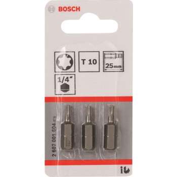 Bosch Bit extra-hard T10 - 25 mm - 3 stuks