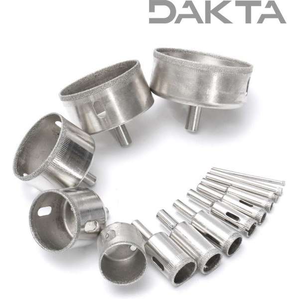 Dakta® Diamanten gatenboor set | 14 delig | Gatenzaag | Gatenzaag set 3/5/6/8/10/12/16/18/20/30/40/50/60/70mm Dakta® Diamanten gatenboor set | 14 delig | Gatenzaag | Gatenzaag set 3/5/6/8/10/12/16/18/20/30/40/50/60/70mm