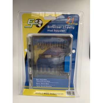 Bittenset 21 delig met houder
