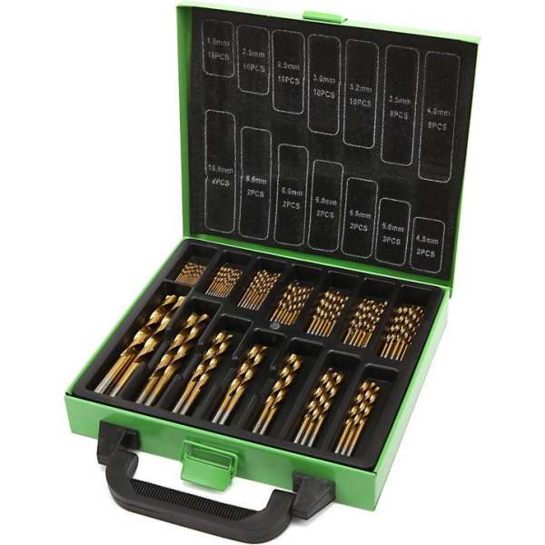 99 Delige HSS - TIN Gecoate Borenset 99 Delige HSS - TIN Gecoate Borenset