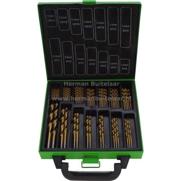 HBM 99 Delige HSS - Tin Gecoate Borenset HBM 99 Delige HSS - Tin Gecoate Borenset