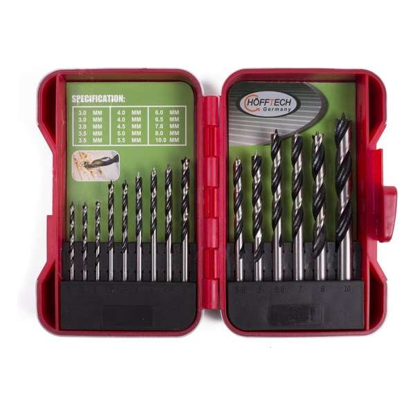 Hofftech Borenset Hout -3 tot 10 mm - 15-delige Cassette Hofftech Borenset Hout -3 tot 10 mm - 15-delige Cassette