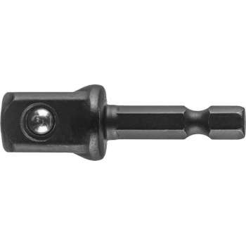 GRAPHITE Adapter IMPACT HEX 1/4" - 1/2" lengte 50 mm, S2 Staal Magnetisch