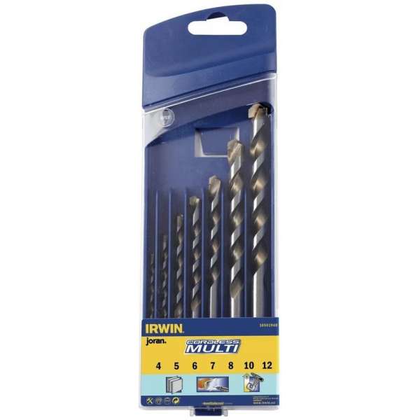 Irwin Borenset Multi/Accu 7-delig 4/5/6/7/8/10/12 mm 10501940 Irwin Borenset Multi/Accu 7-delig 4/5/6/7/8/10/12 mm 10501940