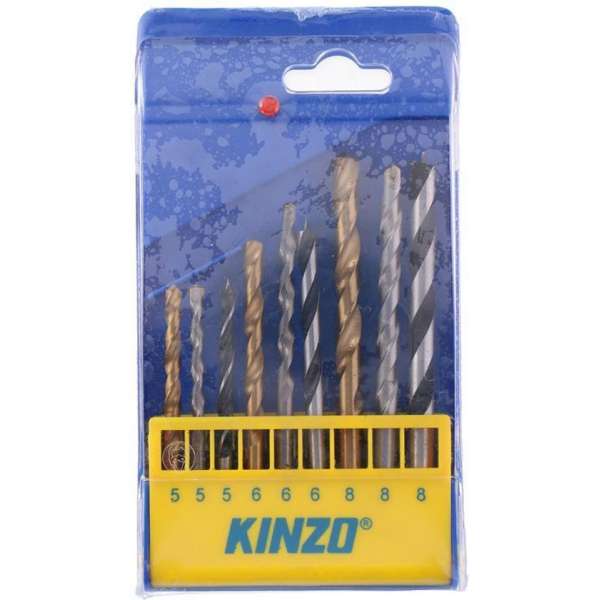 Kinzo Combi borenset 9-delig | 5-8mm Kinzo Combi borenset 9-delig | 5-8mm