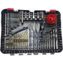 Boor, bit, gatenzaag set 100 delig metaal hout steen boren speedboor