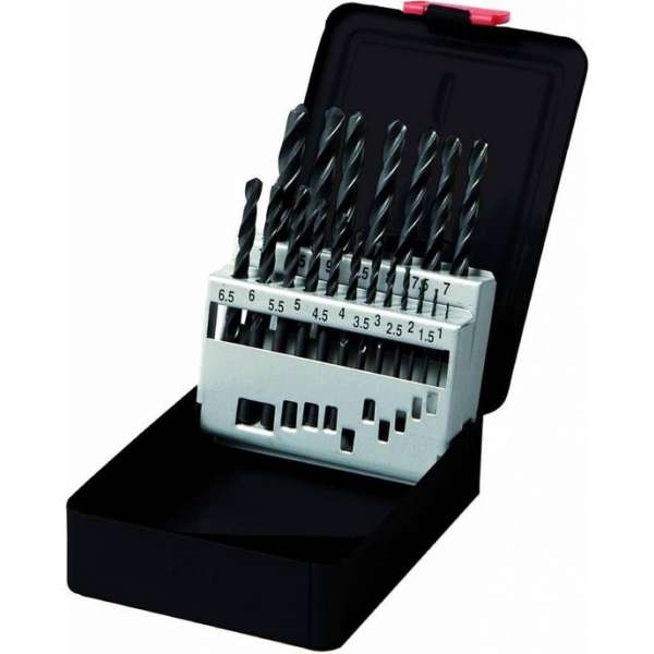 Labor 19-delige HSS-R Metaalborenset, Rolgewalst, Dia: 1,0 - 10,0 mm / 0,5mm oplopend. In stevige cassette. Per set. Labor 19-delige HSS-R Metaalborenset, Rolgewalst, Dia: 1,0 - 10,0 mm / 0,5mm oplopend. In stevige cassette. Per set.