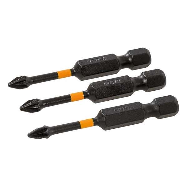 Pozidriv impact schroefbit, 3 pk. PZ1, 50 mm Pozidriv impact schroefbit, 3 pk. PZ1, 50 mm