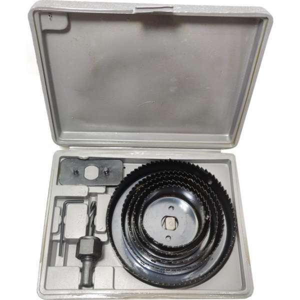 Gatenzaag 8 delig Hole Saw set gereedschap box 64 76 89 102 en 127mm Gatenzaag 8 delig Hole Saw set gereedschap box 64 76 89 102 en 127mm