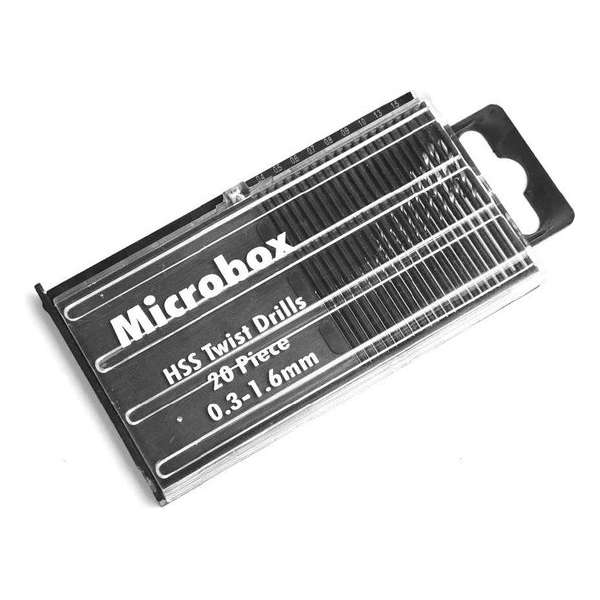 HSS microboor set - 20 delige microboor set - Microboor set - Microboor - Zwart - 0.3-1.6mm HSS microboor set - 20 delige microboor set - Microboor set - Microboor - Zwart - 0.3-1.6mm