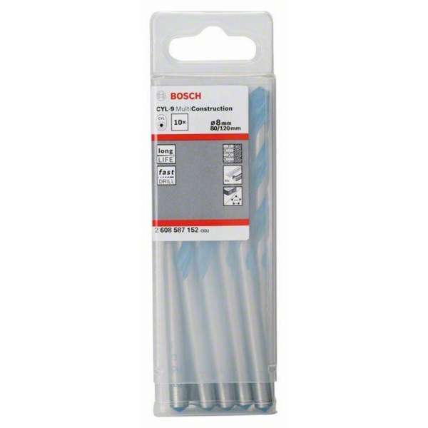Bosch Steen- en betonboor - 10ST BOOR CYL-9 MC 8X80X120 Bosch Steen- en betonboor - 10ST BOOR CYL-9 MC 8X80X120