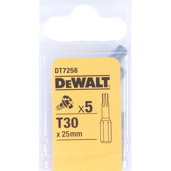DeWalt DT7258 T30 Torsion schroefbits - 25mm (5st)