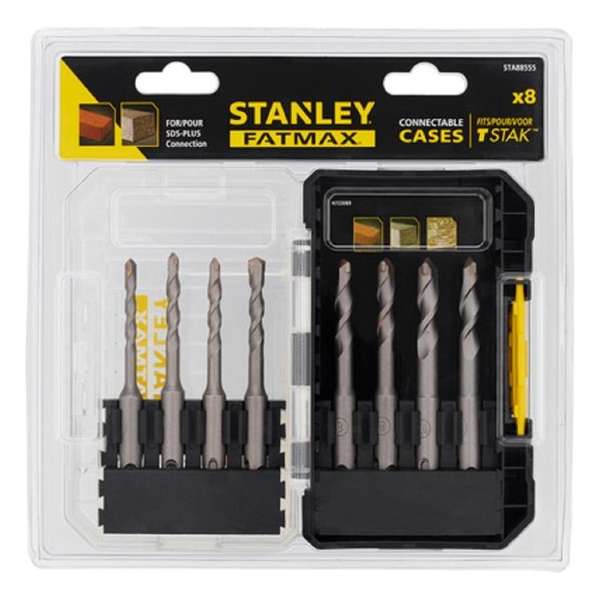 Stanley borenset STA88555-XJ SDS-plus – 8 stuks Stanley borenset STA88555-XJ SDS-plus – 8 stuks