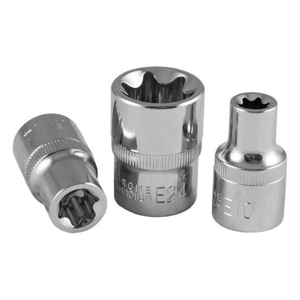 JBM Tools | 1/2" korte mondstuk torx e14 - verchroomd JBM Tools | 1/2" korte mondstuk torx e14 - verchroomd