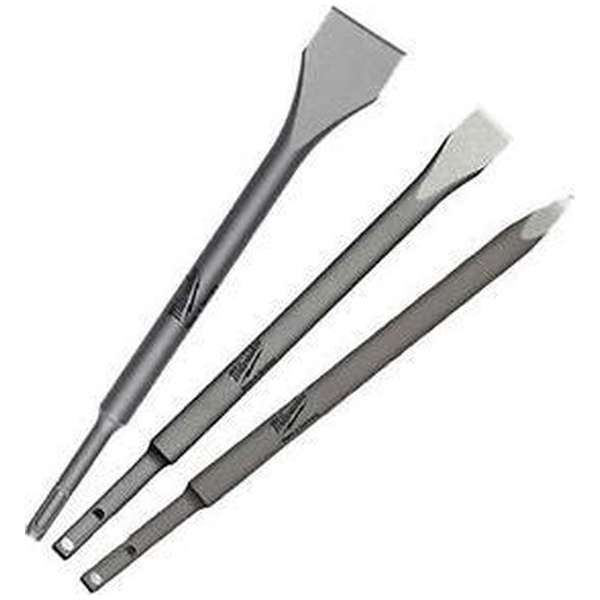 Milwaukee 4932430001 3 Delige SDS-plus beitelset Milwaukee 4932430001 3 Delige SDS-plus beitelset