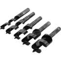 Silverline Korte Slangenboor Set 10 t/m 25 mm. - 5 Delig