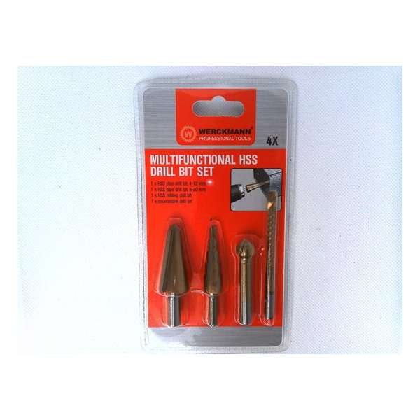 Multifunctional HSS Dril Bit Set er zijn 4 soorten in een blister geleverd door proledpartners Multifunctional HSS Dril Bit Set er zijn 4 soorten in een blister geleverd door proledpartners