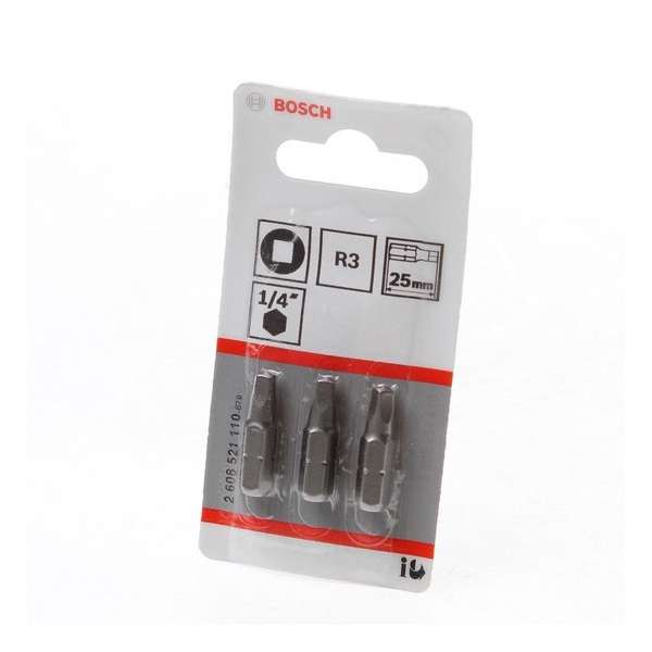 "BIT 4-KANT 3 XH 1/4" 25MM (3)" "BIT 4-KANT 3 XH 1/4" 25MM (3)"