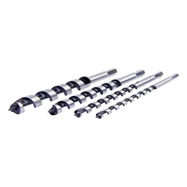 Slangenboor set 4-delig 6-kantige opname Slangenboor set 4-delig 6-kantige opname
