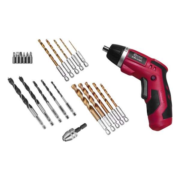Set van schroef- en boormachine op accu plus accessoires Set van schroef- en boormachine op accu plus accessoires