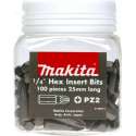 Makita P-49971 100x PZ2 x 25mm in pot