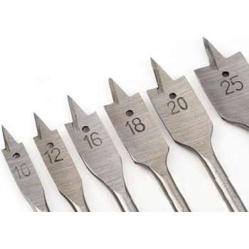 WiseGoods Vlinderboren Set 6 Stuks - Speedboren - Zeskant Aansluiting - 10, 12, 16, 18, 20, 25 mm